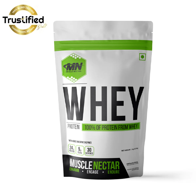Musclenectar 100% Whey Protein Blend with Digestive Enzymes