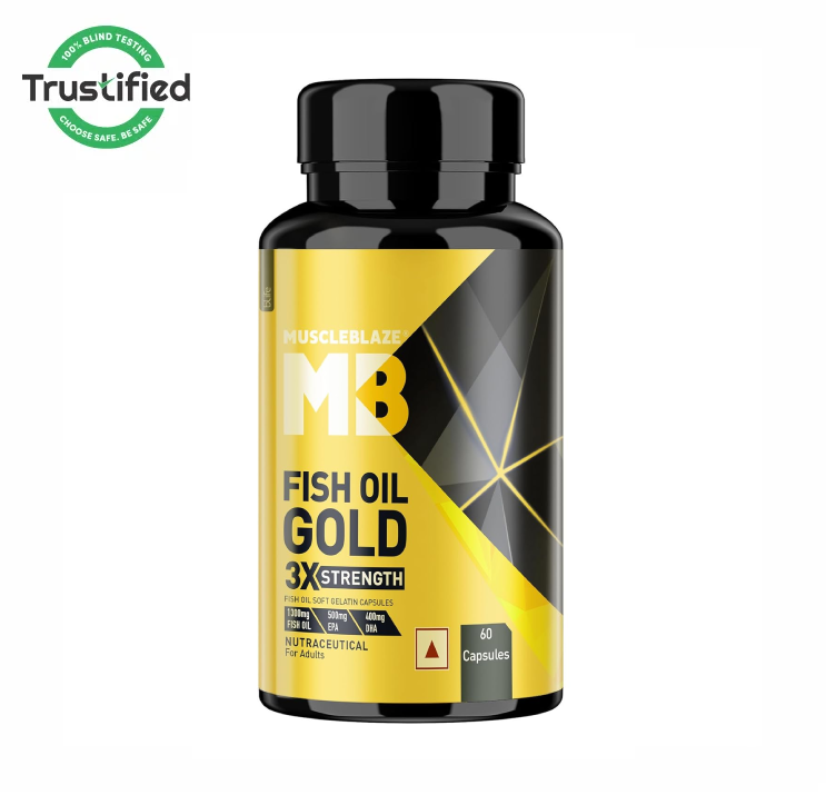 MuscleBlaze Omega 3 Fish Oil Gold